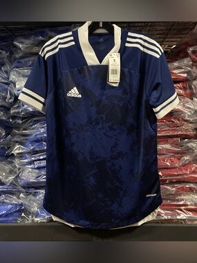 Adidas Men’s Condivo 20 Jersey Short Sleeve (FT7261) Navy Blue Small Aeroready